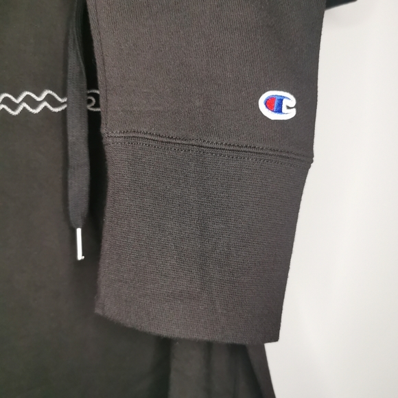 CHAMPION Black Hoodie Size Large - Picture 4 of 6